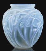 Rene Lalique Vase Sauterelles in Opalescent Glass