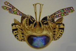 Rene Lalique Jewelry Brooch Wasps