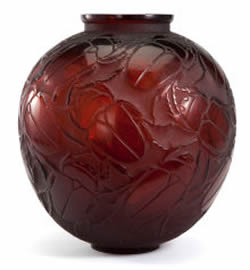 Rene Lalique Gros Scarabees Vase At Heritage December 4th in New York
