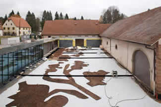 Lalique Museum Building Courtyard During Constructions