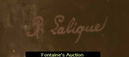 Perruches Vase R. Lalique Signature