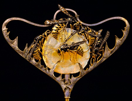 Wasps Stickpin By Rene Lalique Circa 1898-1899