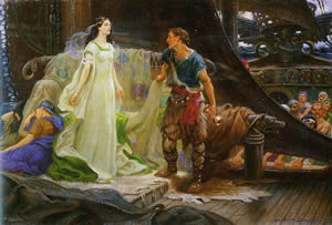 Tristan And Iseult In An Arthur James Draper Depiction 