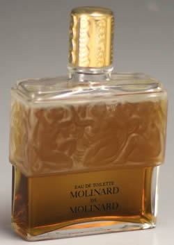 Molinard De Molinard Perfume Bottle With A CREATION Lalique Signature That Is Modern Post-War 