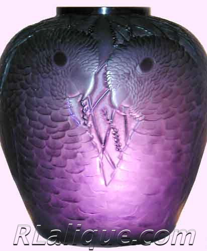 R Lalique Vase Alicante Purple - Not A Rene Lalique Color