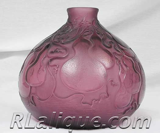R.Lalique Vase Courge Mauve