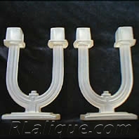 R. Lalique Fake Candleholders - Not by Rene Lalique