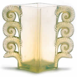 R Lalique Opalescent Amiens Vase by Rene Lalique Altered