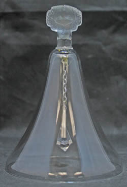 Bell Made From An R. Lalique Barr Glass Upside Down Remove Stem And Base And Add Clapper: Brilliant!