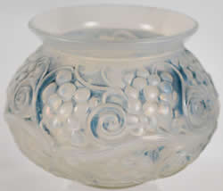 R. Lalique Fontainebleau Vase Half Of Top Of Vase Missing