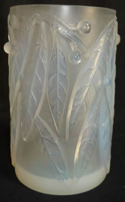 Laurier Vase by Rene Lalique Missing The Top Rim