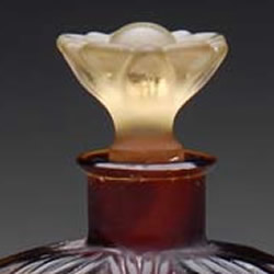 Rene Lalique Perfume Bottle with Replaced Stopper Close-Up