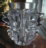 Lalique Crystal Vase Agadir