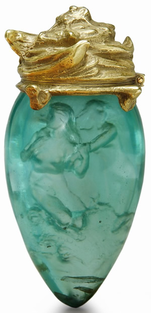 Sirenes Rene Lalique Cire Perdue Perfume Bottle With Bronze Cap