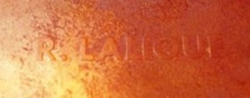 Archers Vase Fake Signature On A Modern Copy In Amber Glass Of An Original Rene Lalique Design
