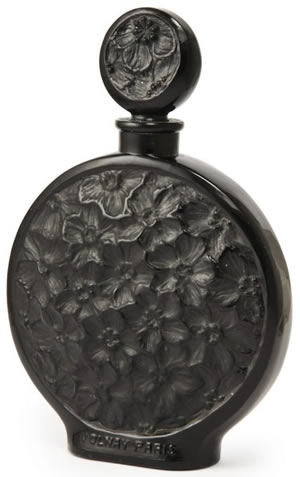 Close Copy Of Chypre Ambre Perfume Bottle for Volnay Made By Andre Jollivet in 1928 For Volnay In Black Glass