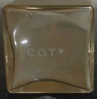 The Underside And Signature On A Coty Eau De Toilette Perfume Bottle Made By Coty Glassworks That Is A Copy Of The Rene Lalique Design