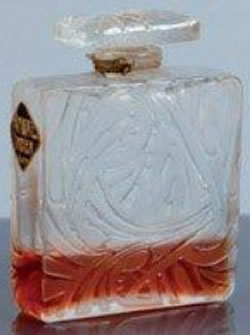 Entrelacs Perfume Bottle Designed By Andre Jolivette In 1920 for Volnay And Labeled For Ambre Indien Close Call To The Rene Lalique Entrelacs Perfume Bottle For Volnay Created One Year Later