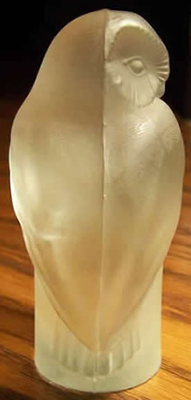 Copy of Rene Lalique Owl Paperweight Side View 2