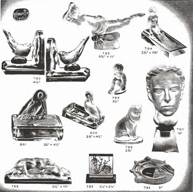 Weil Ceramics & Glass Inc. Catalog For Barolac Sculpture Glass - Czech Bohemian Glass That Is Often Found With Fake or Forged R. Lalique France Signatures: Page 5