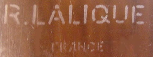 Rene Lalique Signature on a Arras Tray