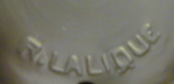 Rene Lalique Signature on a Bouchardon Vase