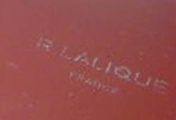 Rene Lalique Signature on a Calypso Bowl