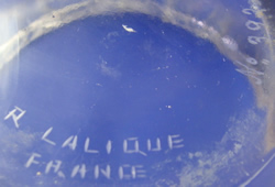 Rene Lalique Signature on a Cernuschi Bowl