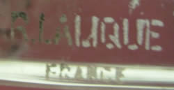 Rene Lalique Signature on a Christ Statue