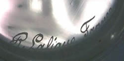 Rene Lalique Signature on a Deux Zephyrs Ashtray