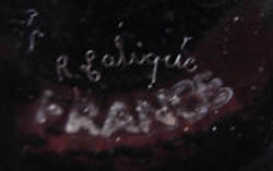 Rene Lalique Signature on a Haarlem Glass Example 1 of 3