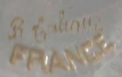 Rene Lalique Signature on a Haarlem Glass Example 3 of 3