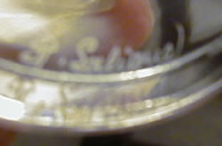 Rene Lalique Signature on a Lezards Glass
