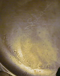 Rene Lalique Signature on a Martin Pecheurs Vase