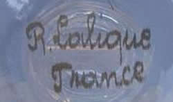 Ribeauville Glass Rene Lalique Signature
