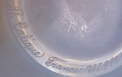 Rene Lalique Signature on a Ronsard Vase