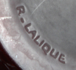 Rene Lalique Signature on a Serpent Vase