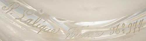 Rene Lalique Signature on a Sophora Vase
