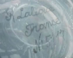 Rene Lalique Signature On An Unawihr Glass