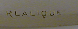 Rene Lalique Signature on a Cire Perdue Vase