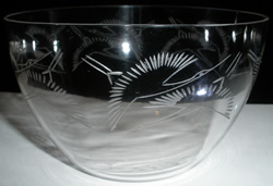 Morsbronn Bol Rene Lalique Clear With Etched Cranes