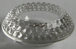 NIppon Butter Salt Condiment Bowl Round With Beads Motif Drooping Rim Rene Lalique