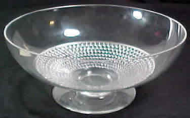 Nippon Footed Bowl Rene Lalique Clear Glass With Circles Of Pearls Design