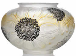 R Lalique Dahlias Vase by Rene Lalique