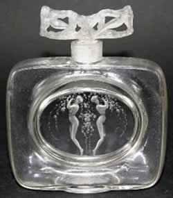 Deux Figurines Bouchon Figurines Perfume Bottle By Rene Lalique