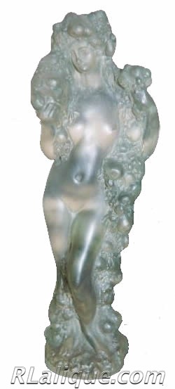 Rene Lalique Figurine Avec Guirlande De Fruits Statuette by Rene Lalique