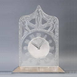 R Lalique Helene Clock