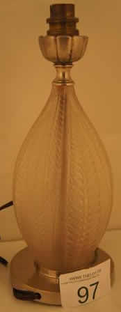 Rene Lalique Vase Lamp Acacia