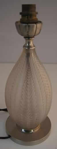 R. Lalique Acacia Vase Lamp
