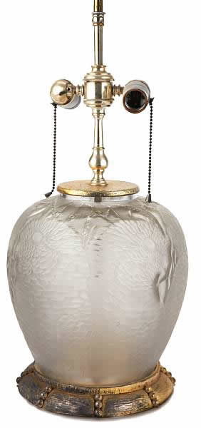 R. Lalique Alicante Vase Lamp